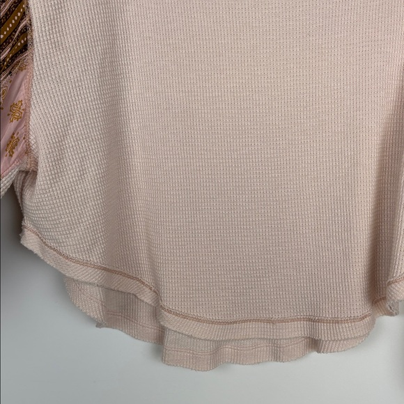 Free People Blossom Printed Balloon-Sleeve Thermal Sweater/ Size small - Picture 5 of 11